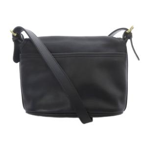 COACH OLD オールド ショルダーバッグ レザー フラップ 型押しロ 黒 ブラック 4150 /SR