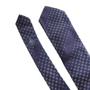 GUCCI ネクタイ レギュラータイ GG柄 総柄 シルク 紺 ネイビー /SS OS OH GY18
