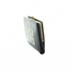 GIVENCHY 財布 二つ折り がま口 小銭入れ エナメル 黒 /MI GY11