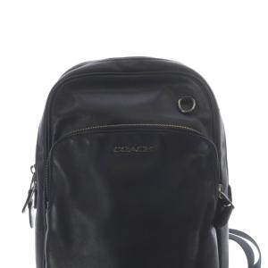 ボディバッグ レザー ロゴ ショルダーバッグ 黒 ブラック C2931 /SR