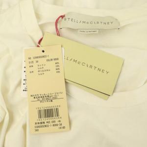 STELLA McCARTNEY カットソー 七分袖 ペプラム 切替 シルク混 36 ホワイト /MY OS GY18