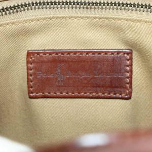 POLO RALPH LAUREN ブラックウォッチ ハンドバッグ ボストンバッグ PVC レザー 緑 グリーン 茶 ブラウン /AN46