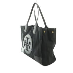 TORY BURCH トートバッグ ナイロン レザー 黒 /MI GY18