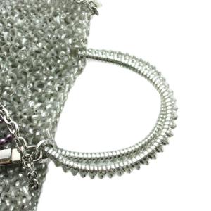 ANTEPRIMA ハンドバッグ ショルダー 2WAY ワイヤーバッグ チャーム付き シルバーカラー