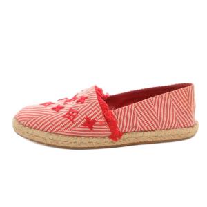 LOUIS VUITTON スリッポン キャンバス エスパドリーユ モノグラム 39.5 レッド