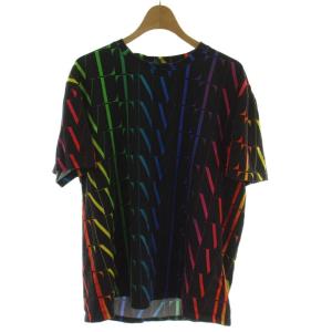 コットンTシャツ XL マルチカラー 半袖 ロゴ 総柄 VV3MG08J73T /GG GY18