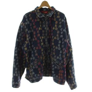 Gradient Jacquard Denim Work Jacket XL マルチカラー