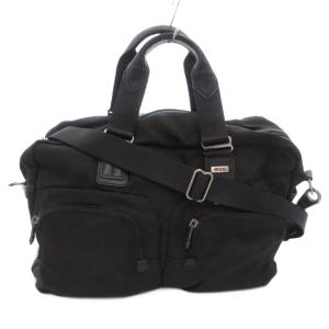 ショルダーバッグ ハンド 2WAY ビジネス ロゴ ナイロン レザー 黒 ブラック 22340DH /FF