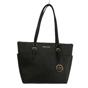 シャーロット CHARLOTTE トートバッグ ショルダー 2WAY レザー ロゴ ゴールド金具 黒 ブラック