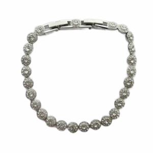 ブレスレット アクセサリー ビジュー シルバー色 箱付き GY18 /MQ