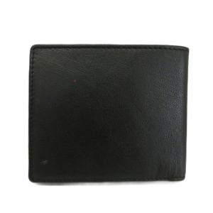 DIESEL HIRESH S 財布 二つ折り レザー ロゴ シルバー金具 黒 ブラック /XZ GY18