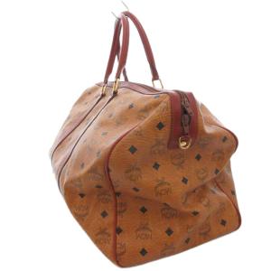 MCM ボストンバッグ ハンド 2WAYバッグ 手提げ レザー ロゴ 総柄 茶 ブラウン /FF GY18