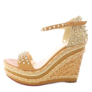 Christian Louboutin Madmonica サンダル スタッズ 38 ベージュ