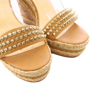 Christian Louboutin Madmonica サンダル スタッズ 38 ベージュ