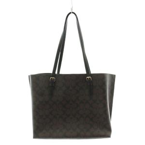 COACH シグネチャー モリー トートバッグ ショルダーバッグ レザー PVC 茶 ブラウン 黒 ブラック 1665