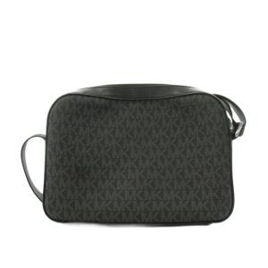 MICHAEL KORS ショルダーバッグ MKロゴ 総柄 レザー PVC 黒 ブラック /AN45 GY18