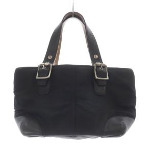 COACH ハンドバッグ キャンバス レザー 黒 ブラック 1824 /SR GY18