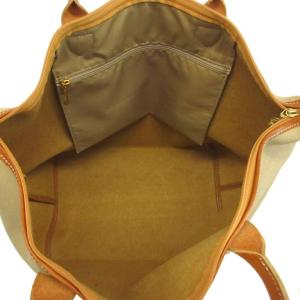 Longchamp トートバッグ ハンド PVC レザー ロゴ 型押し ベージュ /XZ GY11
