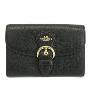 クリオ ウォレット Kleo Wallet 財布 二つ折り ペブルドレザー ベルト ロゴ ゴールド金具