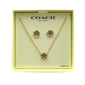 ネックレス ピアス セット アクセサリー フラワー 花 ゴールド色 GY18 /MQ