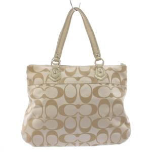 COACH ポピー シグネチャー トートバッグ ハンドバッグ A4 ベージュ 18351 /TK GY18