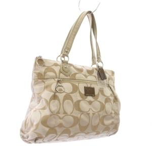 COACH ポピー シグネチャー トートバッグ ハンドバッグ A4 ベージュ 18351 /TK GY18