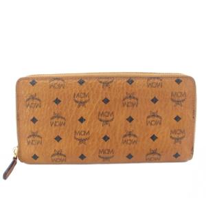 Large Aren Zip Around Wallet in Visetos Cognac 長財布 レザー（2026