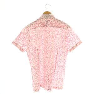 BURBERRY LONDON シャツ 花柄 半袖 M ピンク /DF GY18