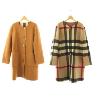 コート リバーシブル ノバチェック 36 ブラウンベージュ