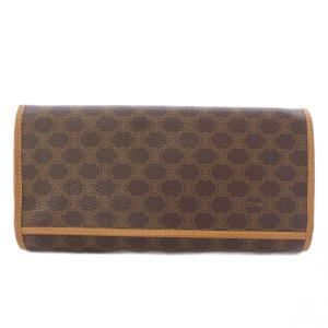 CELINE 長財布 二つ折り財布 マカダム がま口 茶 ブラウン /TK OH GY18