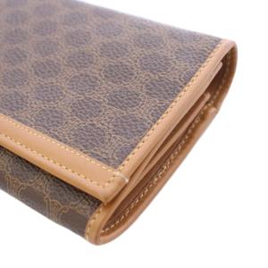 CELINE 長財布 二つ折り財布 マカダム がま口 茶 ブラウン /TK OH GY18