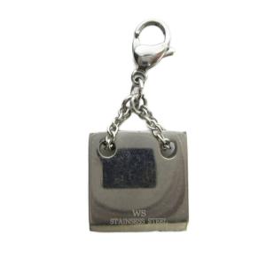 Cartier ショッピングバッグチャーム アクセサリー ロゴ シルバー色 GY18 /MQ OH