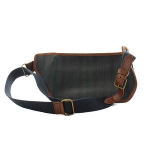 POLO RALPH LAUREN ブラックウォッチ ウエストバッグ ボディバッグ レザー PVC 緑 グリーン 茶 ブラウン /AN73