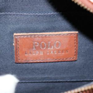 POLO RALPH LAUREN ブラックウォッチ ウエストバッグ ボディバッグ レザー PVC 緑 グリーン 茶 ブラウン /AN73