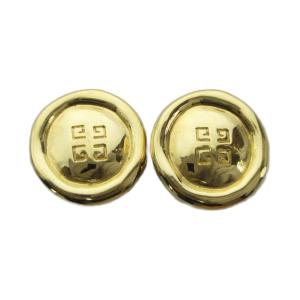 イヤリング アクセサリー 両耳用 クリップ式 ロゴ ラウンド ゴールド色 GY11 /MQ