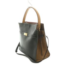 TORY BURCH 2WAY ショルダーバッグ ネイビー ベージュ