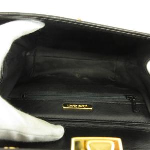 Pierre Cardin ハンドバッグ ショルダー 2WAY ホースヘア レザー ゴールド金具 黒 ブラック /XZ GY11