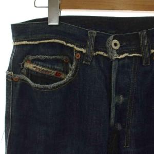 DIESEL デニム ジーンズ 30 青 カットオフ フリンジ インディゴ RAVIX /GG GY18