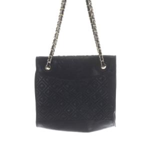 TORY BURCH ショルダーバッグ レザー ロゴ 黒 ブラック /SR GY18