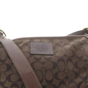 COACH ショルダーバッグ キャンバス レザー ロゴ 茶色 ブラウン 12594 /SR GY11