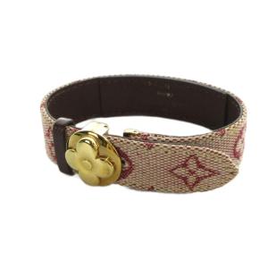 M64459 グッドラックブレス バングル アクセサリー キャンバス レザー 赤 レッド GY18 /MQ