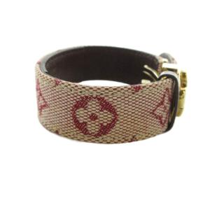 LOUIS VUITTON M64459 グッドラックブレス バングル アクセサリー キャンバス レザー 赤 レッド GY18 /MQ