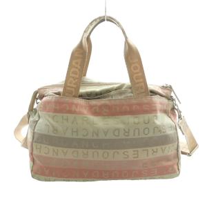 CHARLES JOURDAN 2WAYバッグ ハンド ショルダー グレー ピンク /SS OS GY18