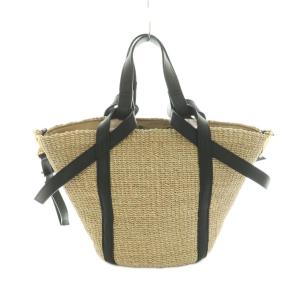 VIOLA d'ORO 2WAY かごバッグ ハンドバッグ ショルダーバッグ ベージュ 黒 /MI GY18