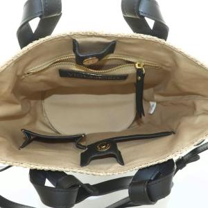 VIOLA d'ORO 2WAY かごバッグ ハンドバッグ ショルダーバッグ ベージュ 黒 /MI GY18