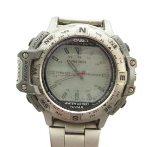 ジャンク品 PRT-500 腕時計 ウォッチ クォーツ ロゴ シルバー色 GY18 /MQ