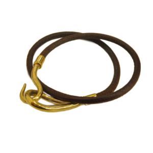 ジャンボ ブレスレット アクセサリー バングル レザー 茶 ブラウン GY18 /MQ OH