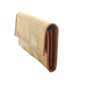 PRIMA CLASSE PRIMACLASSE 長財布 小銭入れ フラップ 地図柄 PVC 茶 C W018 9000 /MI GY18