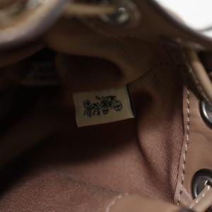 COACH ミニバケット シグネチャー ハンドバッグ 2way ベージュ CW299