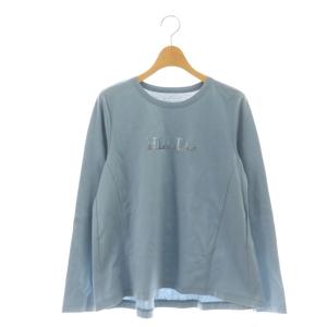 Tシャツ ロンT カットソー 長袖 プリント 11 スモークブルー 4300604-34-A /CX